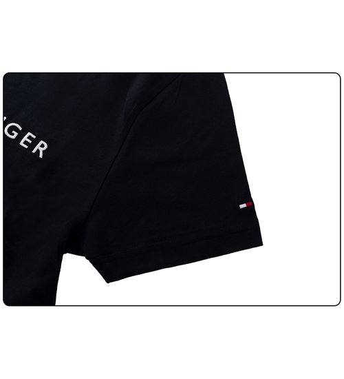 TOMMY HILFIGER KOSZULKA T-SHIRT CORE TOMMY LOGO TEE BLACK MW0MW11465 BAS