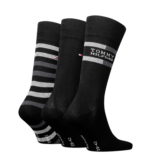 Tommy Hilfiger TH MEN SOCK 3P GIFTBOX TOMMY STRI BLACK 701235376 002 39-42