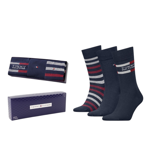 Tommy Hilfiger TH MEN SOCK 3P GIFTBOX TOMMY STRI NAVY 701235376 001 39-42