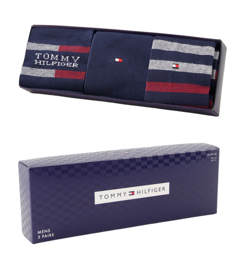 Tommy Hilfiger TH MEN SOCK 3P GIFTBOX TOMMY STRI NAVY 701235376 001 39-42