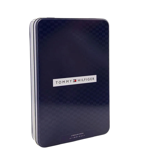 Tommy Hilfiger TH MEN SOCK 6P TIN GIFTBOX BIRDEY DARK GREY MELANGE 701235373 003 39-42