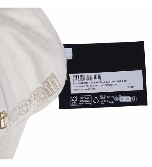 JUST CAVALLI JC BASEBALL CAP COAT LOGO EMBROIDERY 79RAZK20 ZG408 004