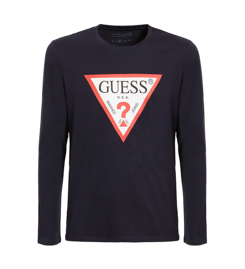 GUESS KOSZULKA MĘSKA Z DŁUGIM RĘKAWEM CN LS ORIGINAL LOGO NAVY M1RI31I3Z11 G7V2