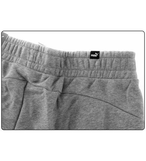 PUMA SPODNIE MĘSKIE DRESOWE BAWEŁNIANE ESS LOGO PANTS GRAY 586714 03