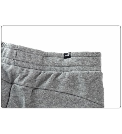 PUMA SPODNIE MĘSKIE DRESOWE BAWEŁNIANE ESS SLIM PANTS FL GRAY 586748 03