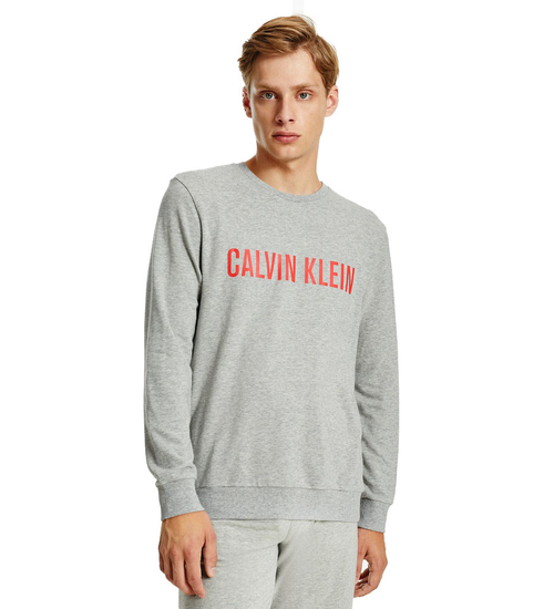 CALVIN KLEIN BLUZA MĘSKA CIENKA L/S SWEATSHIRT GRAY 000NM1960E W6K