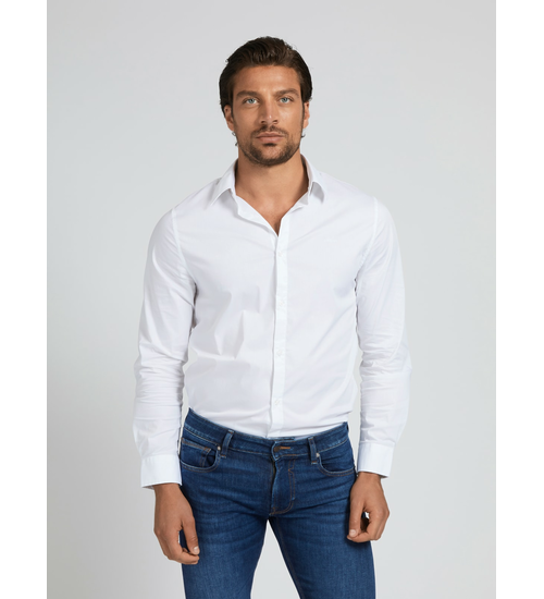 GUESS KOSZULA MĘSKA GARNITUROWA LS SUNSET SHIRT WHITE M1YH20W7ZK1 G011