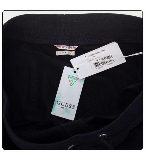 GUESS MĘSKIE SPODNIE DRESOWE ADAM PANT BLACK M2RB37K6ZS1 JBLK