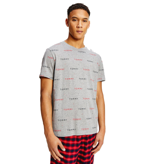 TOMMY HILFIGER KOSZULKA MĘSKA T-SHIRT CN SS TEE PRINT GRAY UM0UM02132 0IM