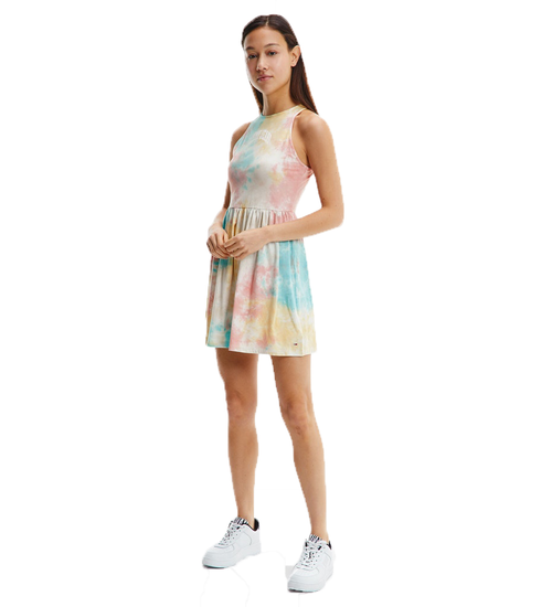 TOMMY HILFIGER SUKIENKA DAMSKA TJW MULTI TIE DYE SKAKTER DRESS COLORFUL DW0DW12867 0K6
