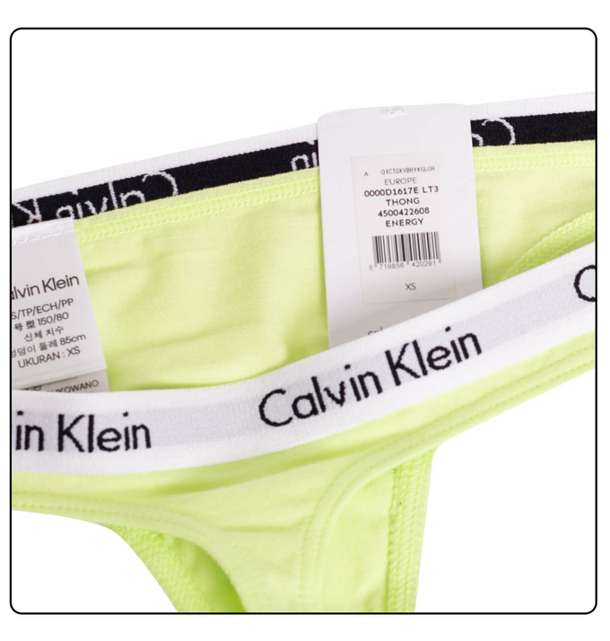 CALVIN KLEIN STRING DAMEN THONG NEON GREEN 0000D1617E LT3 Messimo