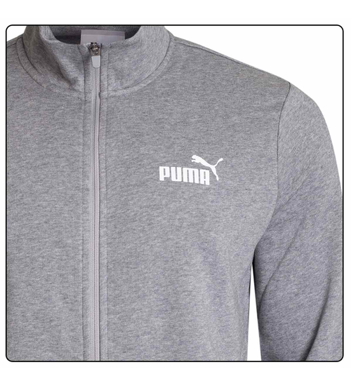 PUMA KOMPLETTER SWEATANZUG BAUMWOLLE CLEAN SWEAT SUIT SCHWARZ-GRAU 585840 03
