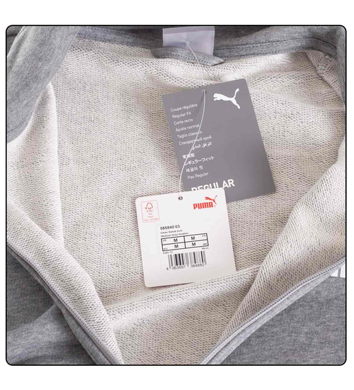 PUMA KOMPLETTER SWEATANZUG BAUMWOLLE CLEAN SWEAT SUIT SCHWARZ-GRAU 585840 03