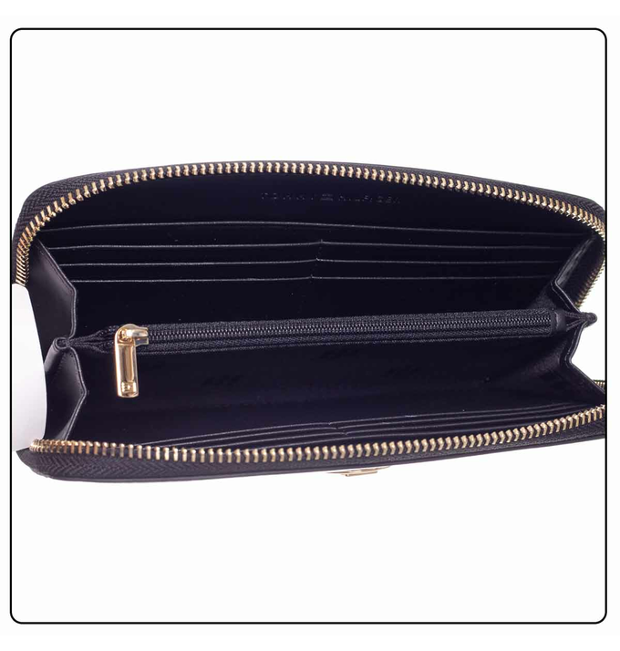 TOMMY HILFIGER GELDBÖRSE DAMEN TH CHIC LARGE ZA SCHWARZ AW0AW13649 BDS
