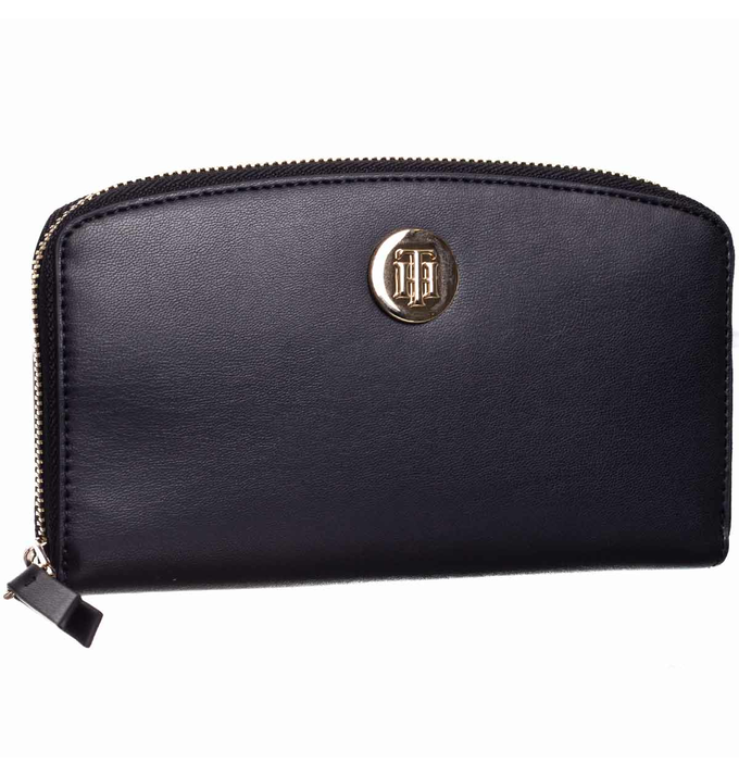 TOMMY HILFIGER GELDBÖRSE DAMEN TH CHIC LARGE ZA SCHWARZ AW0AW13649 BDS