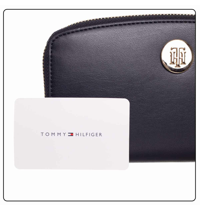 TOMMY HILFIGER GELDBÖRSE DAMEN TH CHIC LARGE ZA SCHWARZ AW0AW13649 BDS