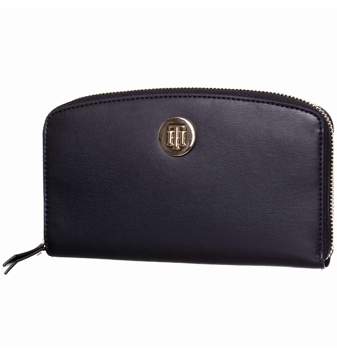 TOMMY HILFIGER GELDBÖRSE DAMEN TH CHIC LARGE ZA SCHWARZ AW0AW13649 BDS