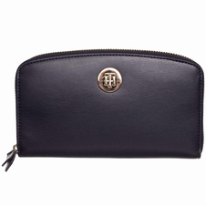 TOMMY HILFIGER GELDBÖRSE DAMEN TH CHIC LARGE ZA SCHWARZ AW0AW13649 BDS