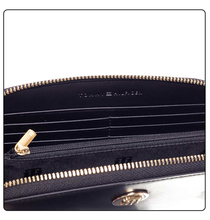 TOMMY HILFIGER GELDBÖRSE DAMEN TH CHIC LARGE ZA SCHWARZ AW0AW13649 BDS