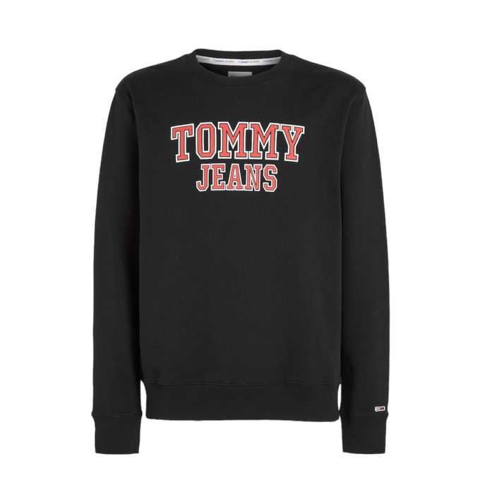 TOMMY HILFIGER HERREN BLOUSE TJM REG ENTRY GRAPHIC CREW BLACK  