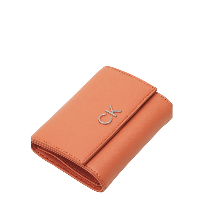 CALVIN KLEIN SICHERE DAMEN-GELDBÖRSE RE-LOCK TRIFOLD MD BROWN