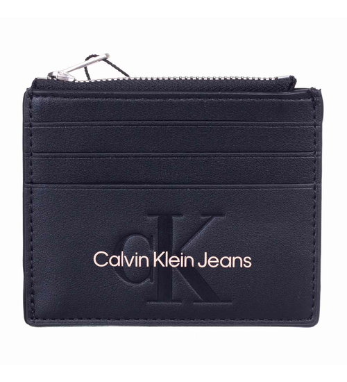 CALVIN KLEIN CARDHOLDER SCULPTED CARDCASE 6CC MONO BLACK K60K608399 01F