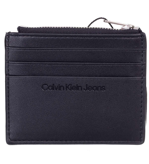 CALVIN KLEIN CARDHOLDER SCULPTED CARDCASE 6CC MONO BLACK K60K608399 01F