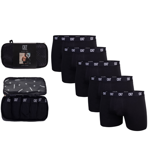 CR7 BOXERHÖSCHEN FÜR HERREN TRUNK 5 PACK GIFTBOX BLACK 8123-49-2902