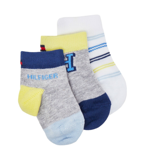 Tommy Hilfiger TH BABY SOCK 3P NEWBORN GIFTBOX OLYMPIC BLUE 701227328 002 11-14