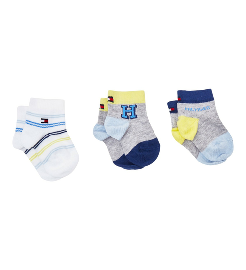 Tommy Hilfiger TH BABY SOCK 3P NEWBORN GIFTBOX OLYMPIC BLUE 701227328 002 11-14