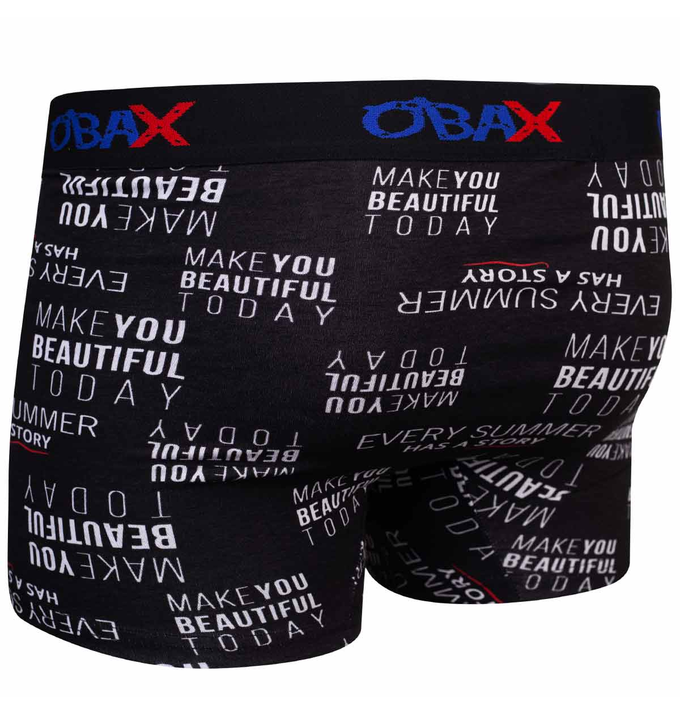 OBAX HERREN-BOXER-UNTERWÄSCHE 3P, SCHWARZ - Messimo