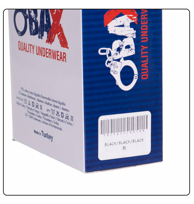 OBAX HERREN-BOXER-UNTERWÄSCHE 3P, SCHWARZ - Messimo
