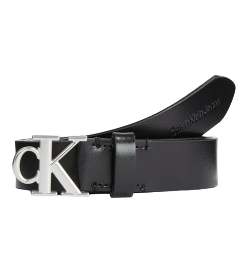 Calvin Klein ROUND MONO PLAQUE LTHR BELT 25MM K60K611988 BEH 70