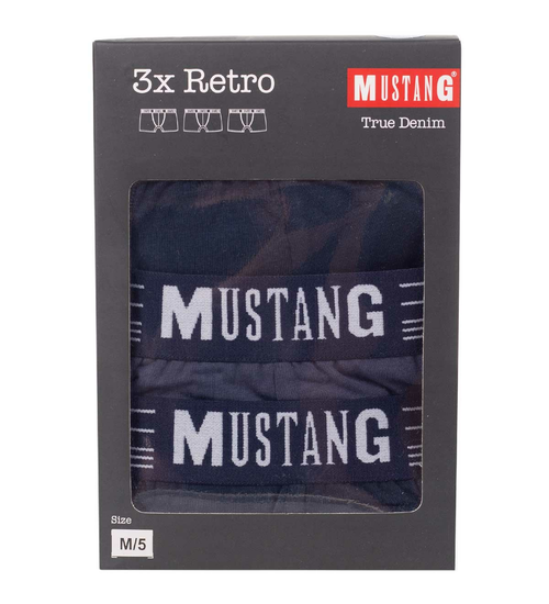 MUSTANG BOKSERKI MĘSKIE 3PK NAVY/BLUE/NAVY 4046 1003 560 L