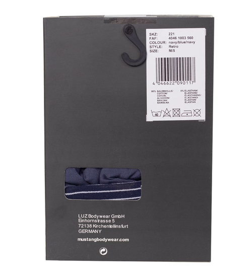 MUSTANG BOKSERKI MĘSKIE 3PK NAVY/BLUE/NAVY 4046 1003 560 L