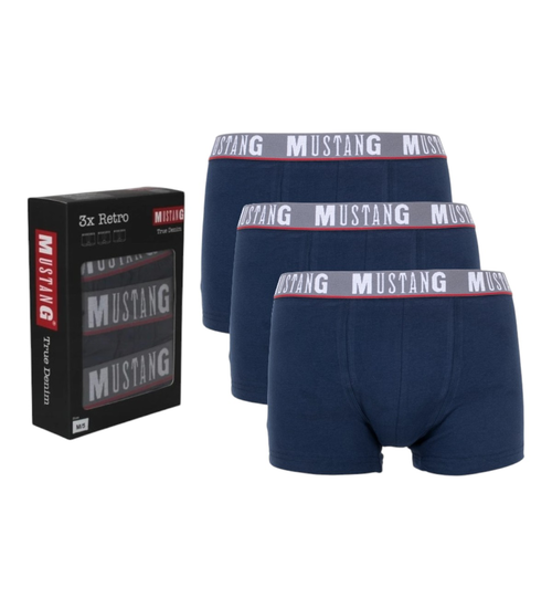 Mustang bokserki męskie 3pk Navy/Navy/Navy 4200 1003 555 M
